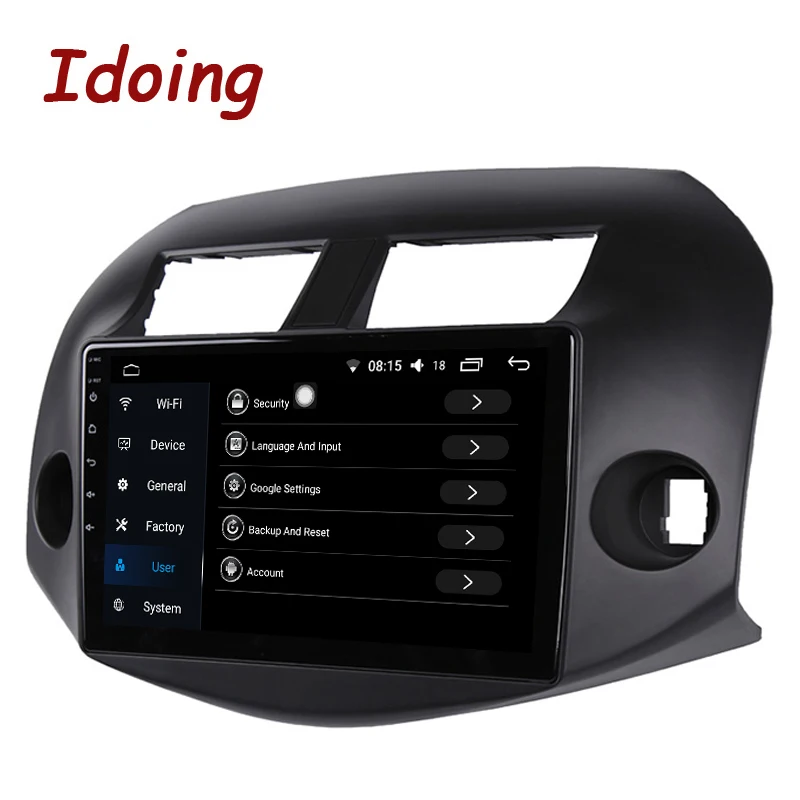 Idoing 10," 4G+ 64G 2.5D ips Восьмиядерный 1 Din автомобильный Радио Android 8,1 мультимедийный плеер подходит для Toyota RAV 4 2007-2011 gps навигация 3g