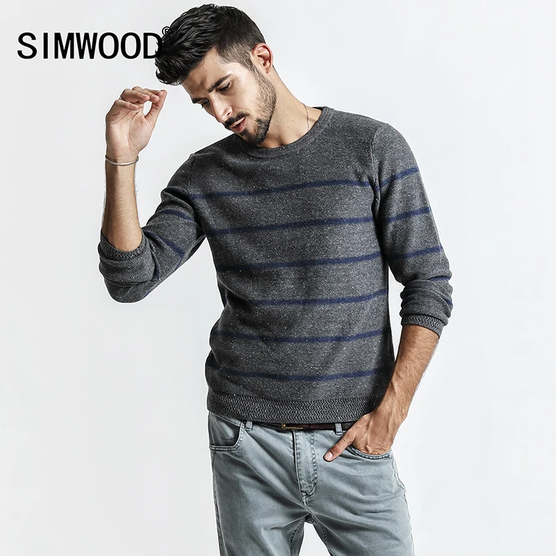 SIMWOOD свитер мужской 2019 Весна Новый Pull Homme s вязаный пуловер Белый горошек