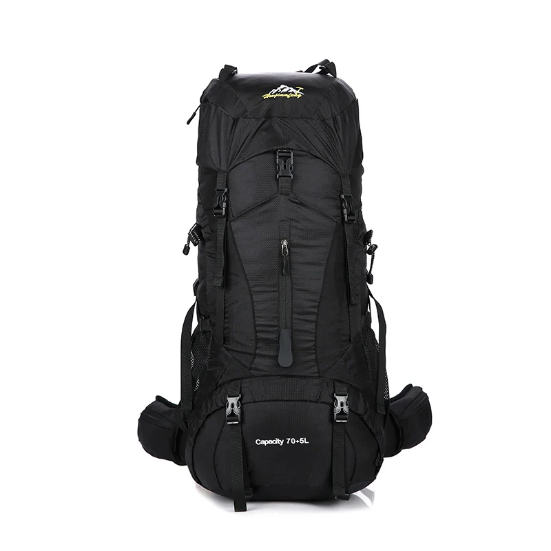 Black 70+ 5L Большой Вместительный рюкзак для альпинизма, походные рюкзаки для путешествий, большая сумка для улицы, водонепроницаемый нейлоновый рюкзак - Цвет: Black