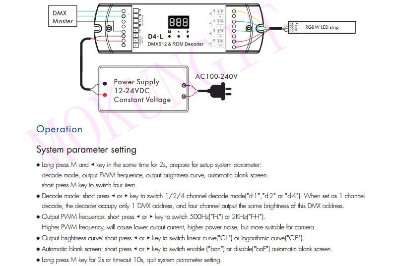 4CH* 5A 12-24VDC контроллер dmx D4-L длинные DMX512 4 канал ПВМ преобразователь постоянного напряжения D4-L инженерно-4 в 1 декодер