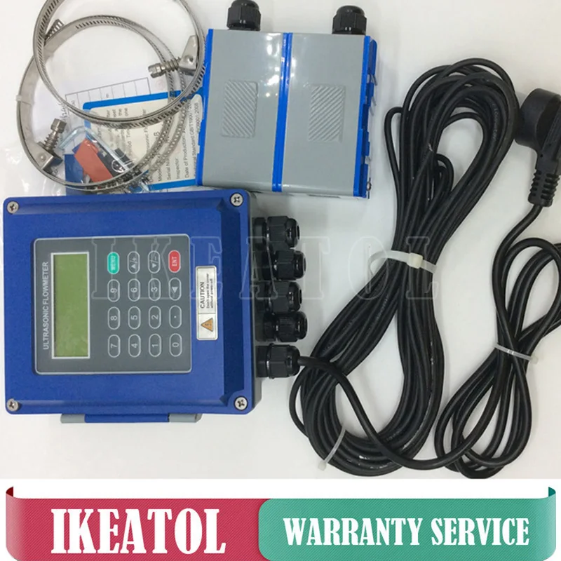 TUF-2000B with Transducer TL-1 (DN300-6000mm) PT-100 (CT-1) heat sensor digital liquid ultrasonic flowmeters flow meter | Инструменты