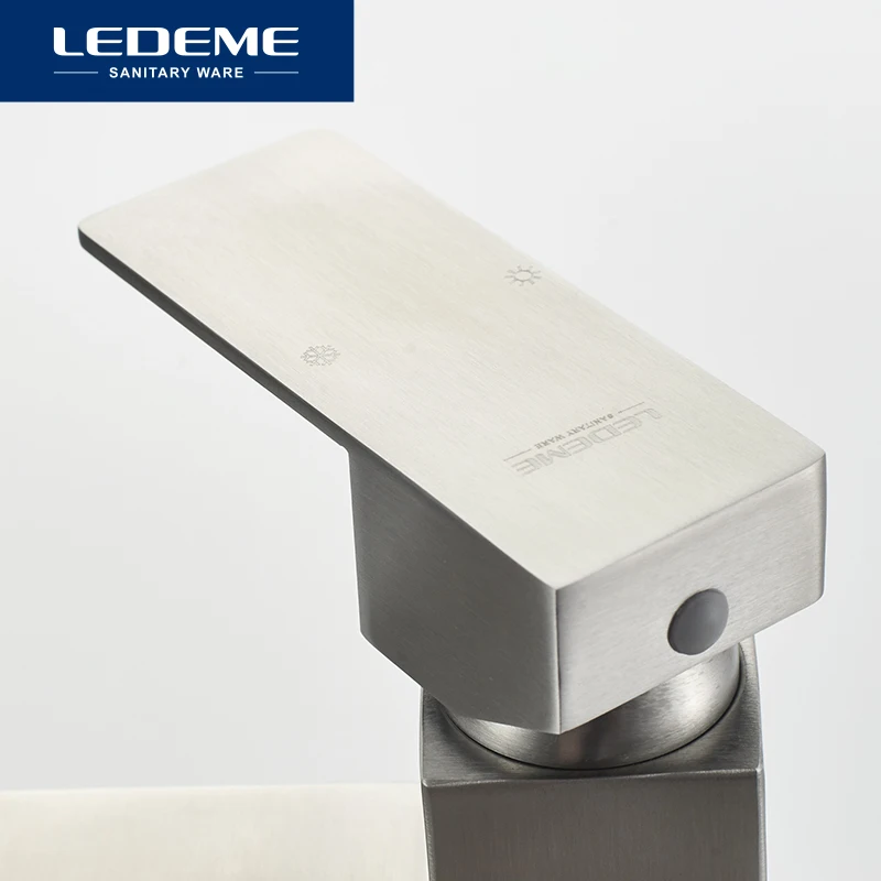 LEDEME смеситель для ванной комнаты кран горячей и холодной воды краны раковины из