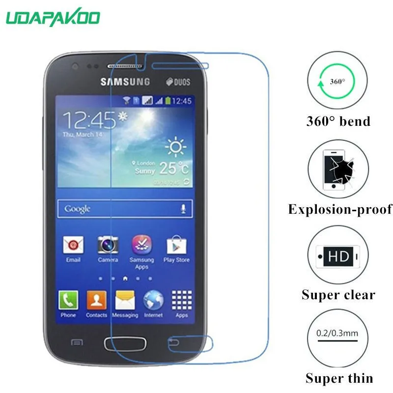 Udapakoo прозрачная закаленная (мягкое стекло) пленка для Samsung Galaxy Ace 3 S7270 S7272 нано