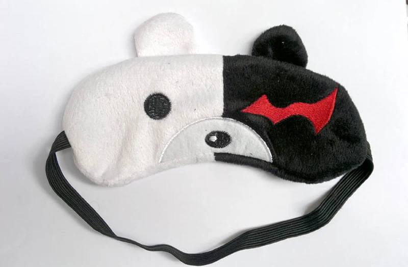 Глазная маска для сна повязка на глаза фигурка Danganronpa милые черные и белые очки