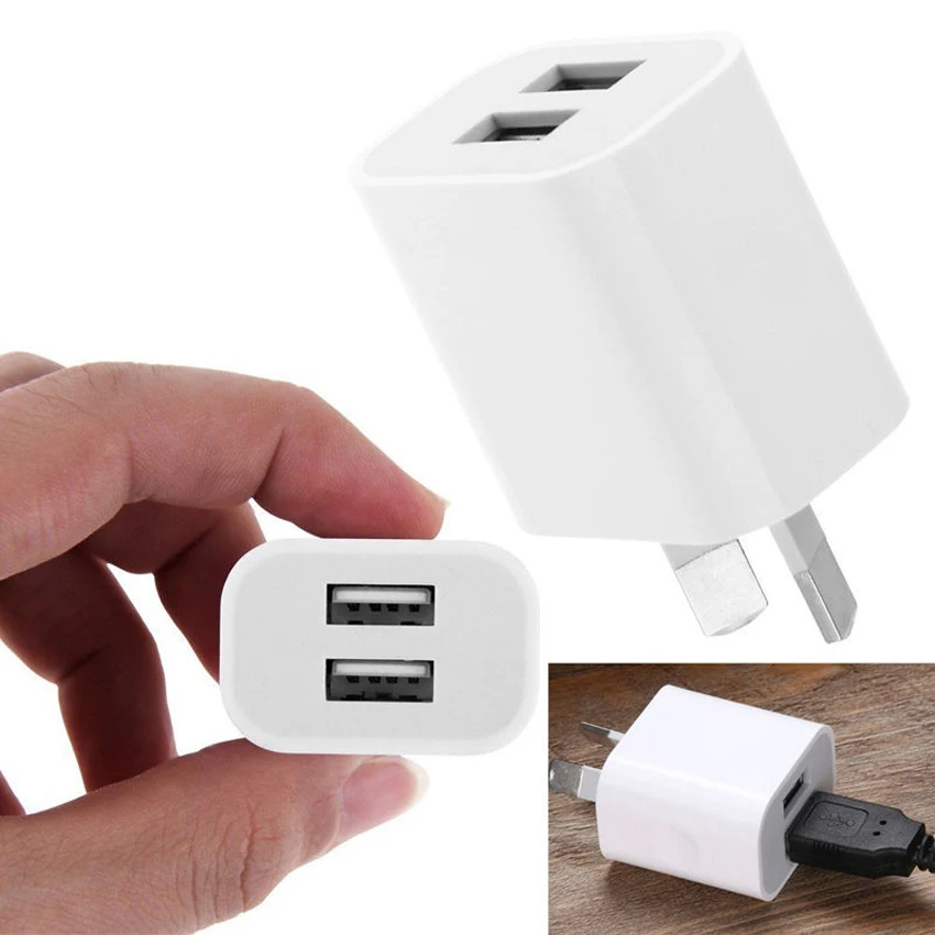 

Universal Travel 5V 2A Dual USB AC Wall Home Charger Power Adapter AU Plug Phone