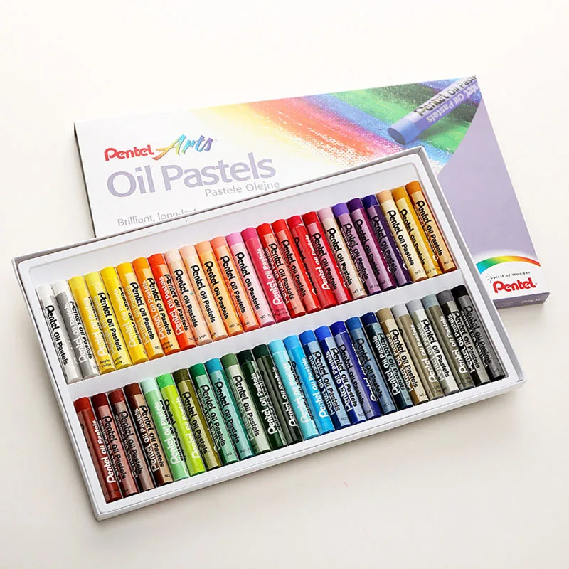 Pentel PHN25/36/50 Цвета круглые мелки для детей комплект мягкой Профессиональный масляная пастель ручки для рисования детские товары для рукоделия - Цвет: 50 colors