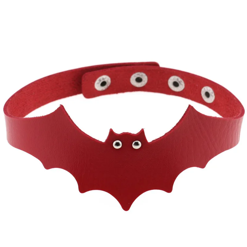 Fashion Steampunk Jewelry Accessories PU Leather Bat Wings Shape Chokers Necklace for Women Girl Couple Lovers Anime Punk Style | Украшения