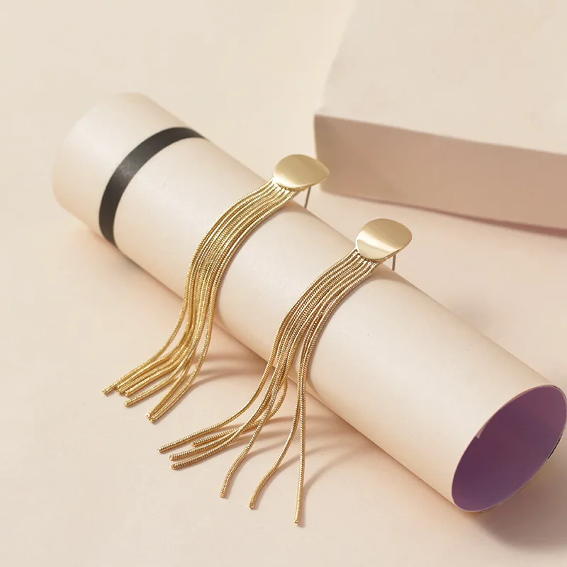 Богемные геометрические сплав круглый кисточкой Висячие серьги для женщин