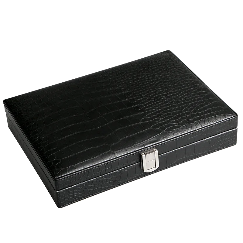 

Portable Black Leather and CEDAR WOOD CIGAR moisturizing box/humidor/storage