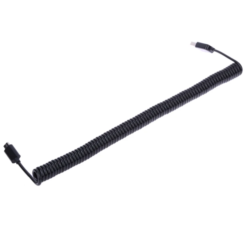 25 см-3 м продлить спиральный обмотанный USB 2 0 Папа-папа выпуклый кабель микро-usb B 5Pin