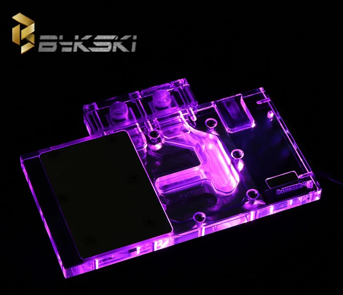 BYKSKI полное покрытие графическая карта блок использовать для ASUS STRIX-R9-390-DC3OC-8GD5-GAMING видеокарта медный блок RGB светильник