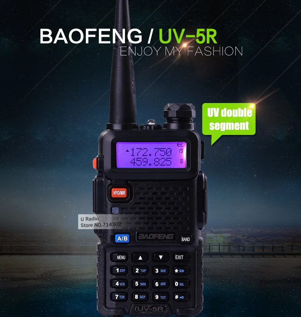 Baofeng UV-5R портативный радиоприемопередатчик VHF UHF Двухдиапазонная портативная рация, портативная радиоприемная рация, набор любительского радио uv5r