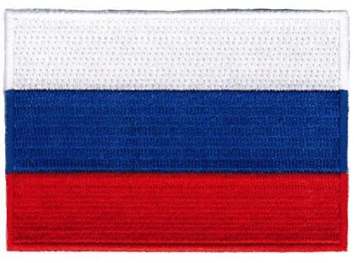 

Вышитая наклейка с российским флагом