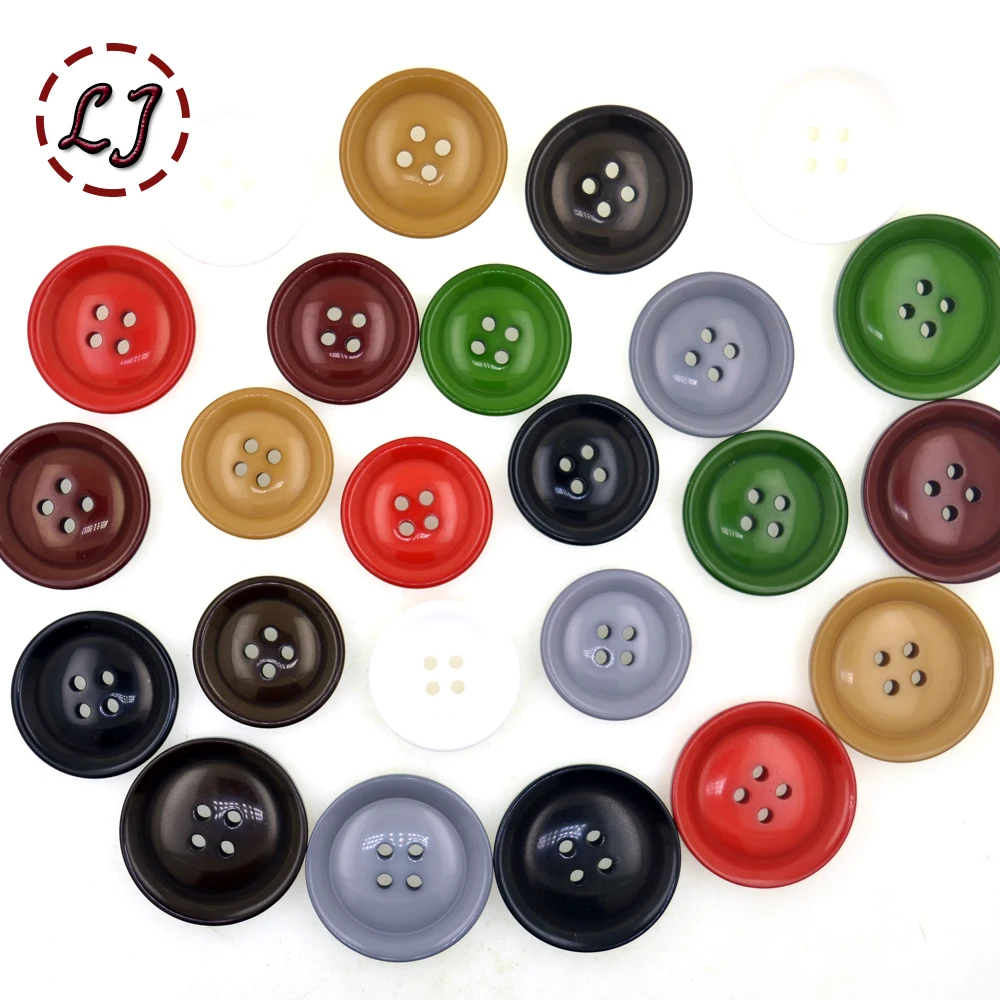 Пуговицы полимерные большого размера с четырьмя отверстиями 10 шт./лот | Дом и сад