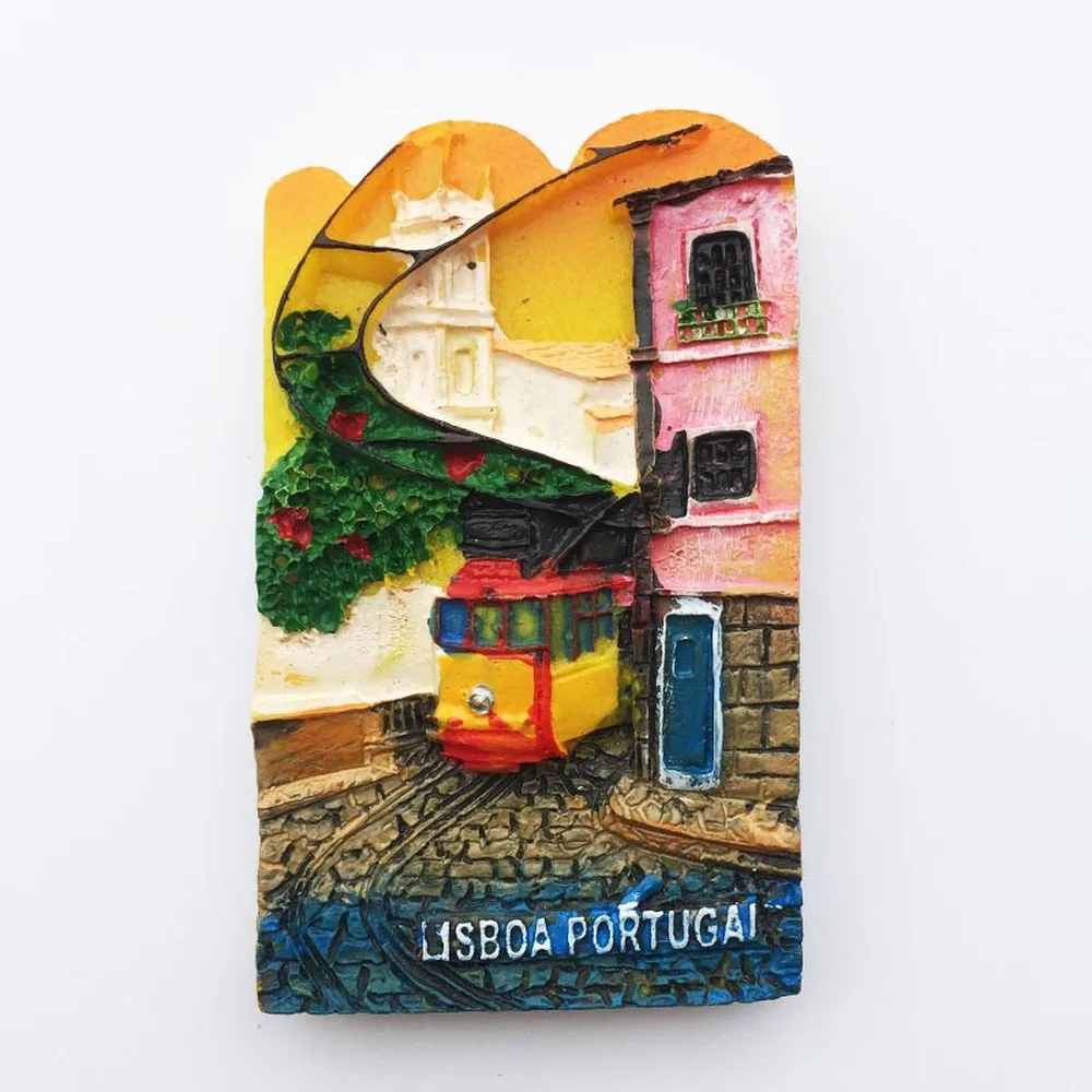 

Resin 3D Fridge Magnet Lisbon Portugal Landscape Refrigerator Magnets Travel Souvenirs Home Decoration