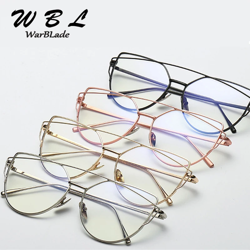 

Модные прозрачные линзы WarBLade, Женская Золотая оправа для очков, мужские очки, оптическая оправа, очки для чтения в стиле ретро