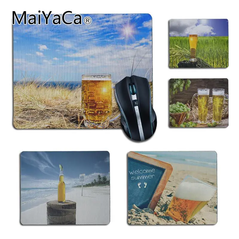 Высококачественный игровой коврик для мыши MaiYaCa с изображением пива и пшеницы