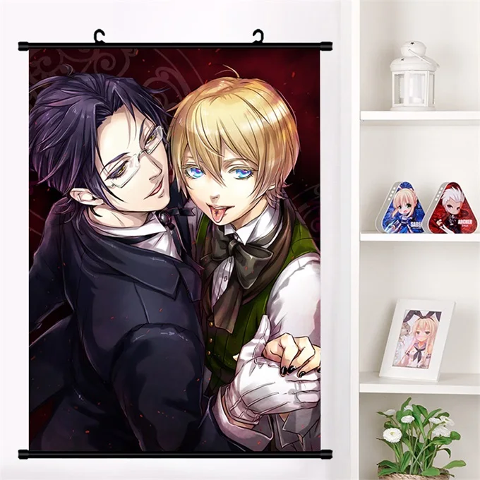 C Аниме Черный дворецкий kuroshitsuji Ciel Phantomhive настенный свиток Фреска плакат Настенные подвесные плакаты Otaku коллекция домашнего декора - Цвет: C