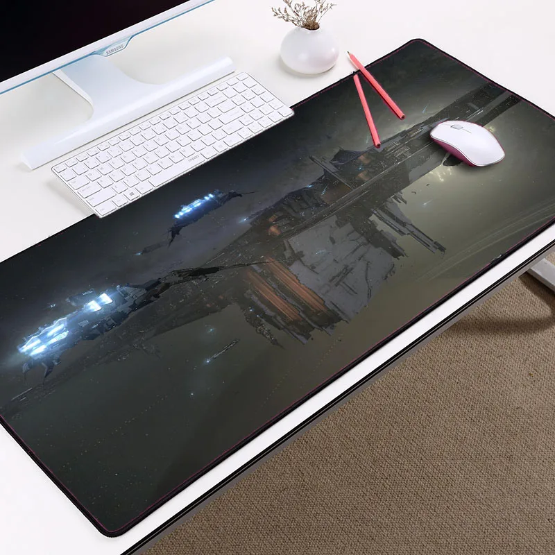 Congsipad красивый космический корабль видео игра sci-fu большой игровой коврик для мыши Eve Online шаблон Печатный для геймеров Настольный коврик - Цвет: 300X600X2MM