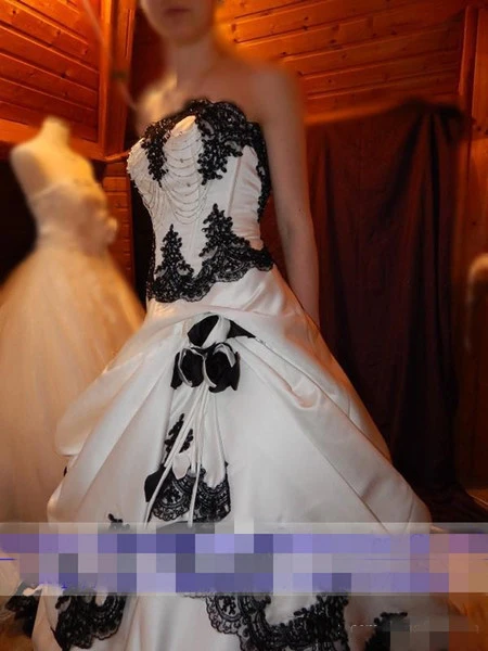 Черный и Белый Свадебные платья 2020 в готическом стиле кружевное платье с