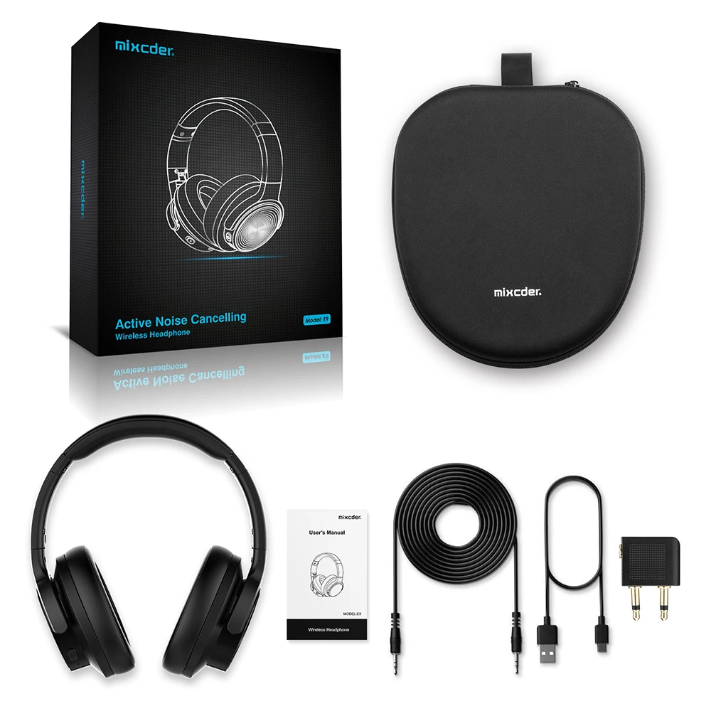 Mixcder E9 гарнитура с активным Шумоподавлением беспроводные Bluetooth наушники с микрофоном ANC Bluetooth наушники с глубоким басом