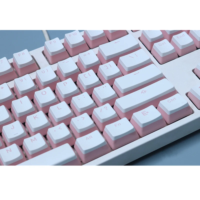 Pudding pbt Doubleshot keycap oem задний светильник механические клавиатуры молочный Белый Розовый Черный gh60 покер 87 tkl 104 108 ansi iso ключи