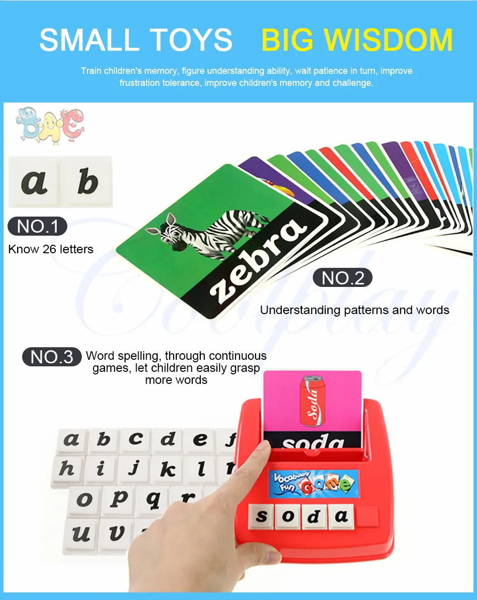 Английский Lowercase буквенный Алфавит орфографические игры карты английская головоломка со словами детские развивающие Игрушки для раннего обучения
