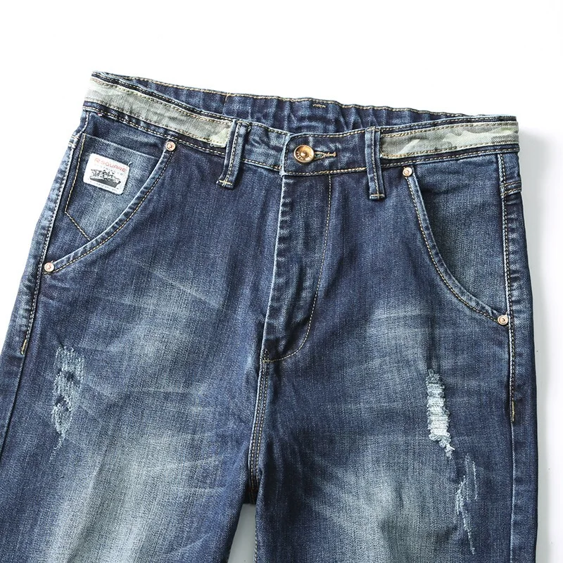

2019 New Fashion Soft Elastic Loose Jeans modis hombre Harem Pants Men Jeans