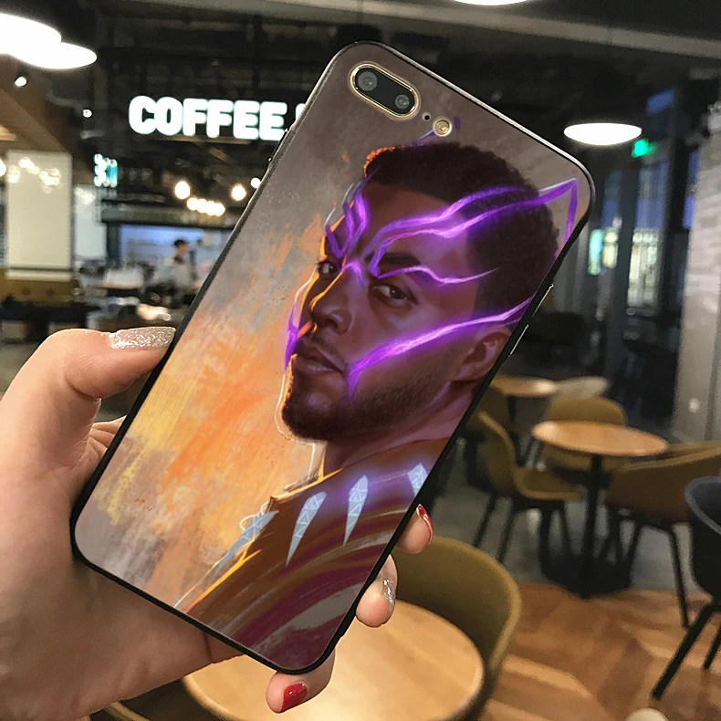 Игрушки черный пантера чехол для iPhone x 7 8 XS XR xsmax Черный силиконовый samsung s8 s9 |