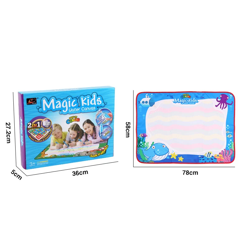 Dual Side Magic Doodle Water Drawing Mat with Flying Chess Pad Games Educational Toys BM88 | Игрушки и хобби