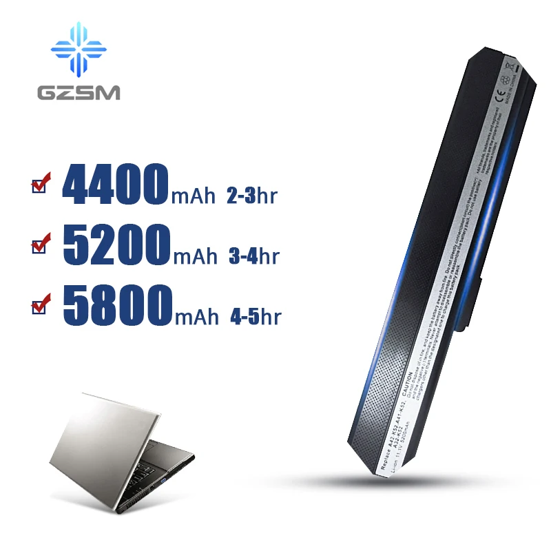 HSW 5200 мАч батарея для ASUS A31-K42 A32-K42 A52F A52J A52JB A52JK A52JR K42 K42JB K42JK K42JR K42JV K52 K52J K52JB K52JC K52JE |