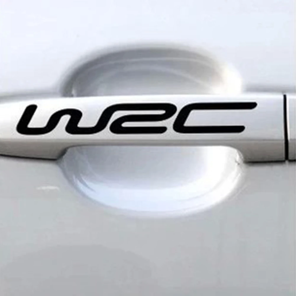 4 шт./компл. автомобильные дверные ручки наклейки самоклеящиеся WRC письмо