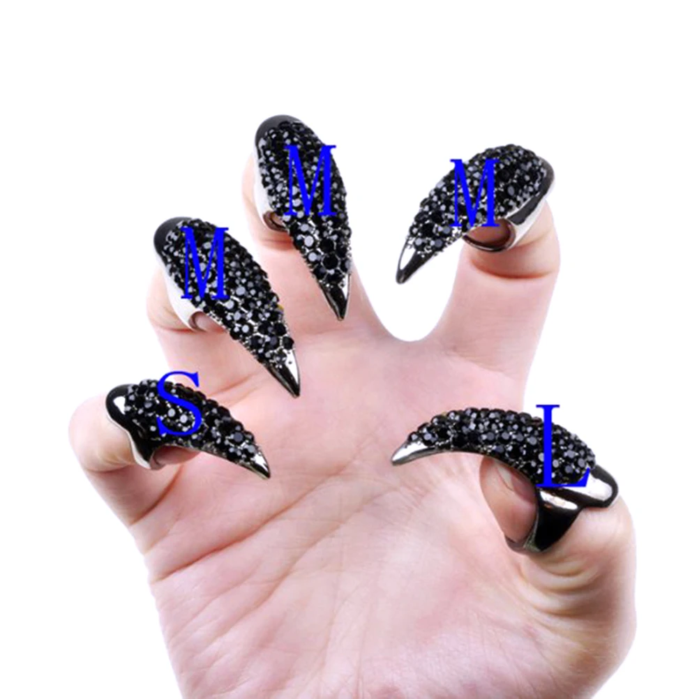 5 шт. 3 размера Готический в стиле панк Nail Коготь Paw Талон палец советы Косплэй