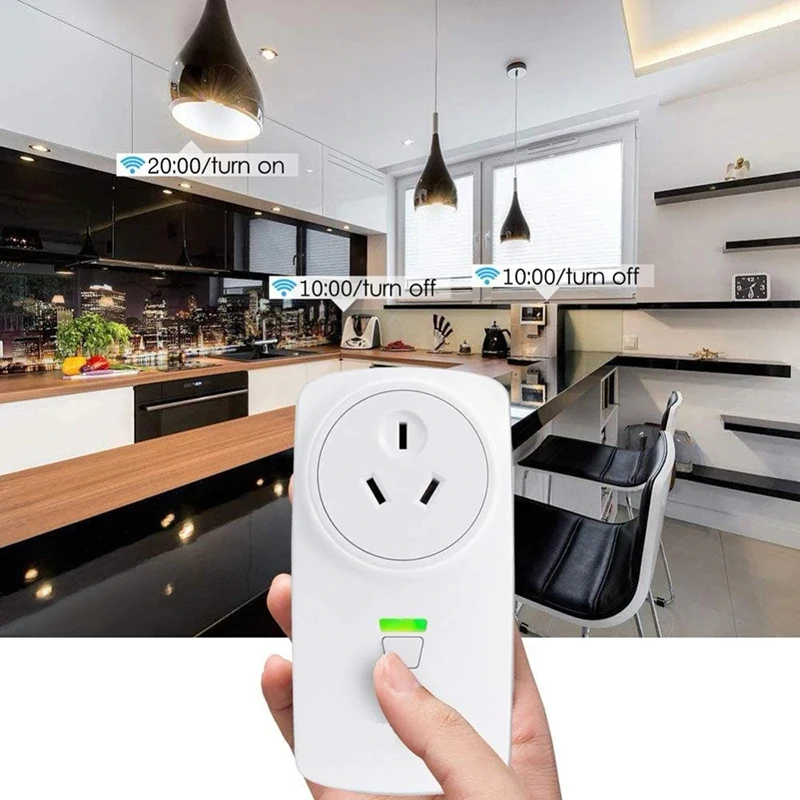 Умная вилка Wi-Fi AU/FR/EU вилка со светодиодом дисплей Max250V управление умная розетка принять Alexa Google Home Assistant