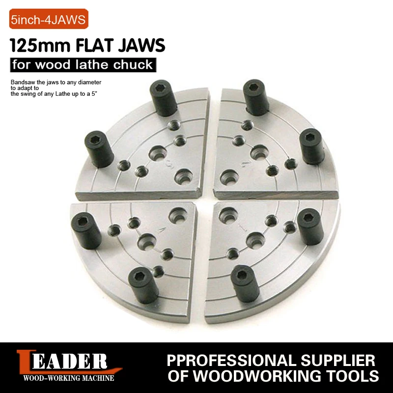 5 дюймовые Плоские Губки для мини токарного станка деревообрабатывающие