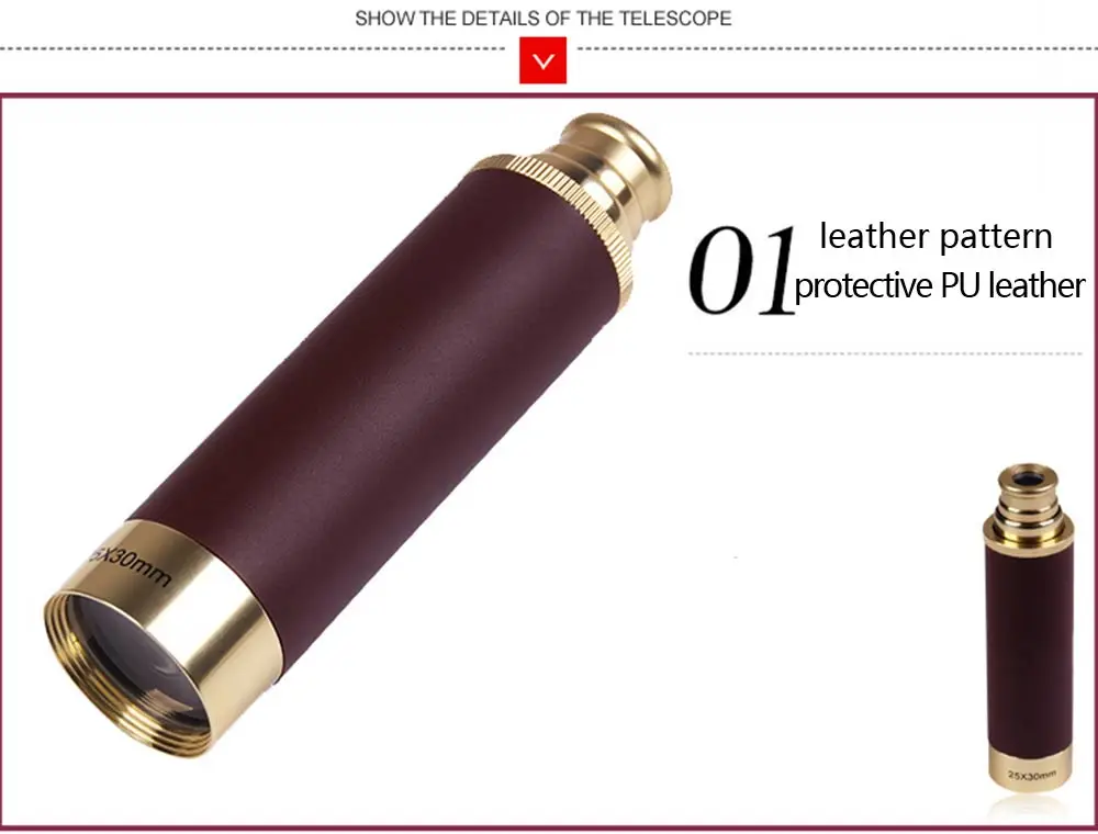 25x30 масштабируемый пират Монокуляр Телескоп Мини Портативный ретро Spyglass телескоп Охота путешествия Приключения телескоп детский подарок