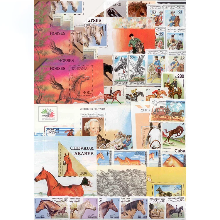 Лот 24 шт. World Horse тема оригинальные марки с почтовыми марками без повтора Nation Stamp