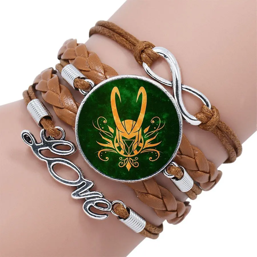 Женские и мужские вечерние украшения Loki God of Mischief многослойный черный/коричневый