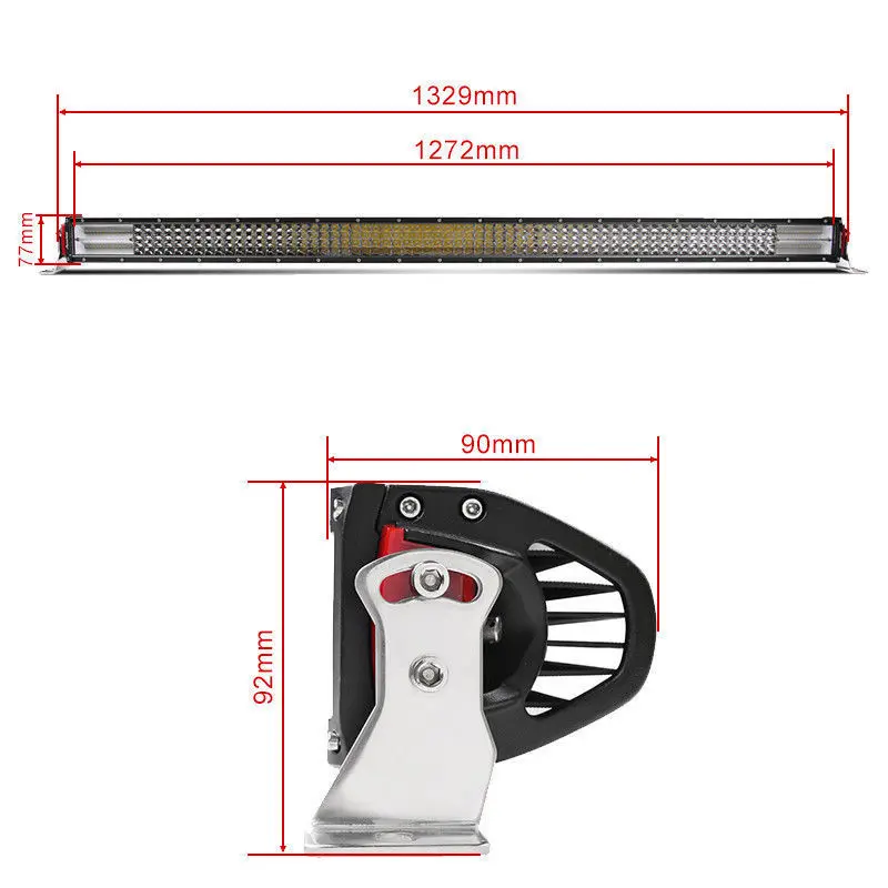 CO LIGHT 8дюймов D 52 дюймов светодио дный Offroad светодиодный свет бар 924 Вт Combo Авто