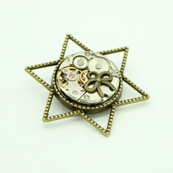 Брошь в стиле стимпанк с механизмом латунная брошь старинные винтажные Запчасти