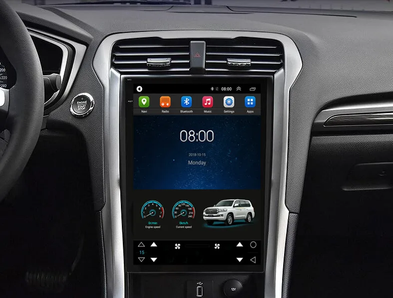 12 1 &quotТесла вертикальный экран Android автомобильный радиоприемник аудио Sat Nav