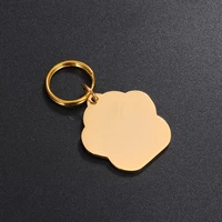 300pcslot fashion stainless steel pet tag dog cat pendants golden charm lovely free shipping