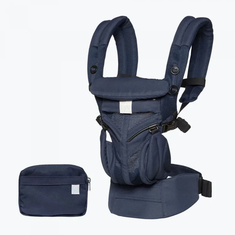 omni cool air blue 2 Эргономичная переноска для детей 360 Omni из органического хлопка, четыре положения, 360, переноска для детей, дышащий 360, крутой воздушный рюкзак для младенцев - Цвет: omni cool air blue 2