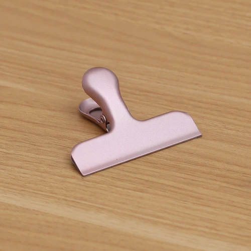 Pink Винтажная папка с зажимом, металлические зажимы для планировщика, розовый, красный, золотой цвет, декоративные канцелярские принадлежности для офиса, школьные канцелярские принадлежности - Цвет: Pink