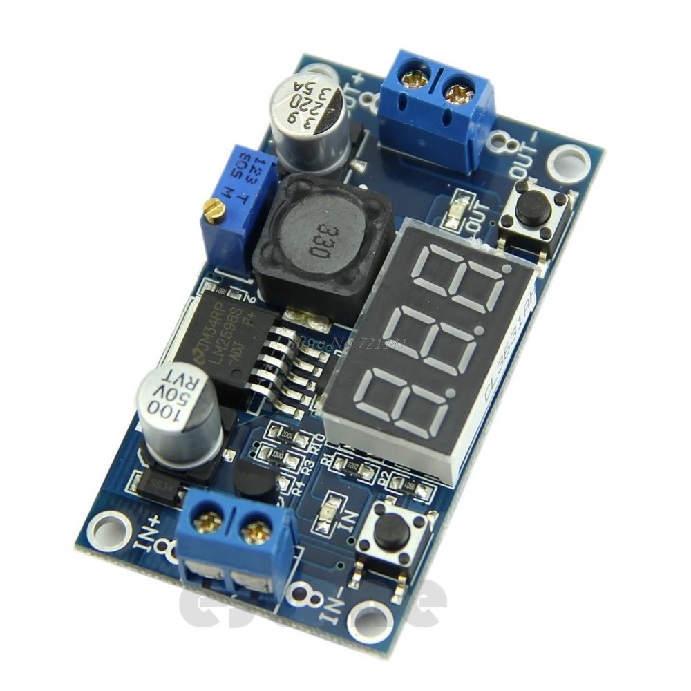 LM2596 DC 4 0 ~ 40 до 1 3 37 в светодиодный вольтметр понижающий модуль преобразователя