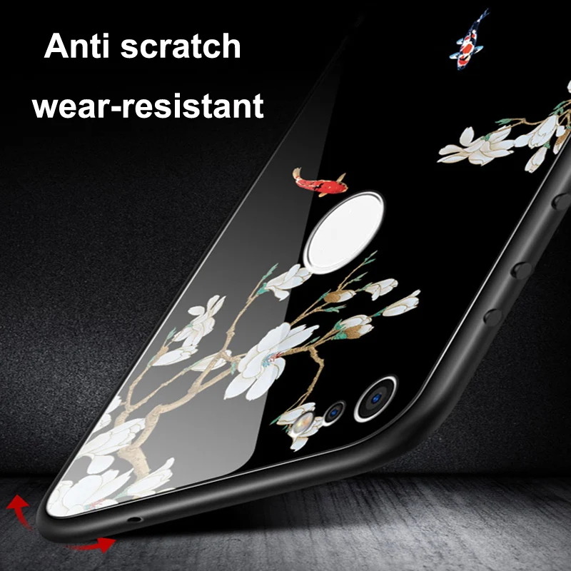 Винтажный чехол с цветами для Smartisan Nut U3 Pro PC + закаленное стекло узором U3Pro s