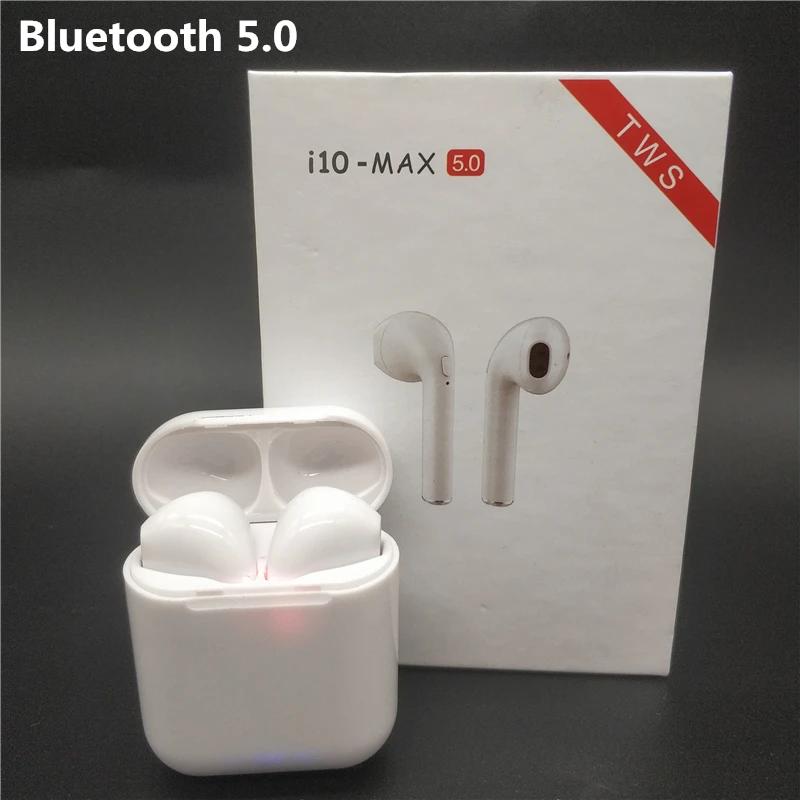 Универсальные беспроводные Bluetooth i10 max TWS наушники стерео мини для Iphone Samsung Xiaomi Huawei