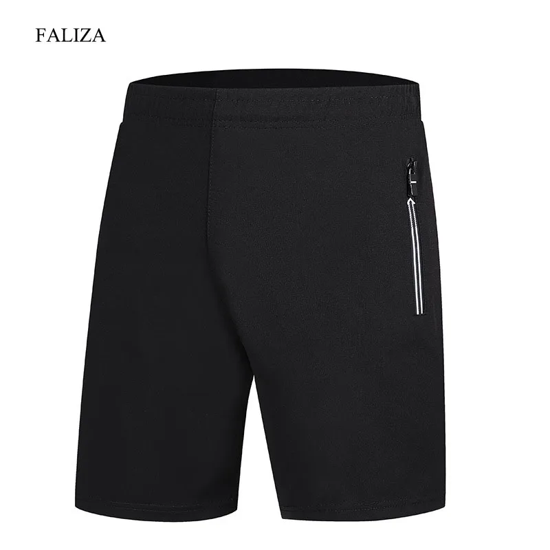 Шорты FALIZA мужские летние однотонные хлопок эластичная талия джоггеры