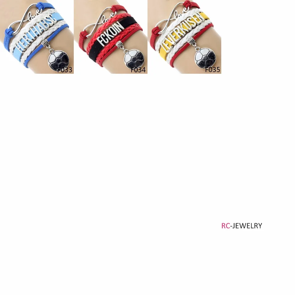 F029 Пользовательские бесконечность любви Пари Сен Жермен Футбол Браслеты с