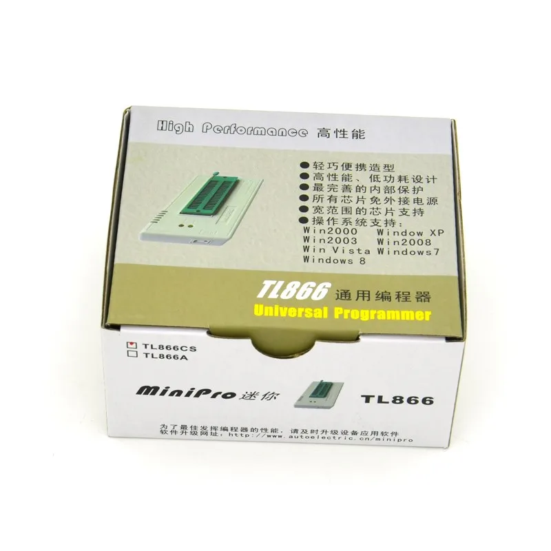 Новейшая версия V6.0 minipro TL866cs USB программатор с 21 адаптерами
